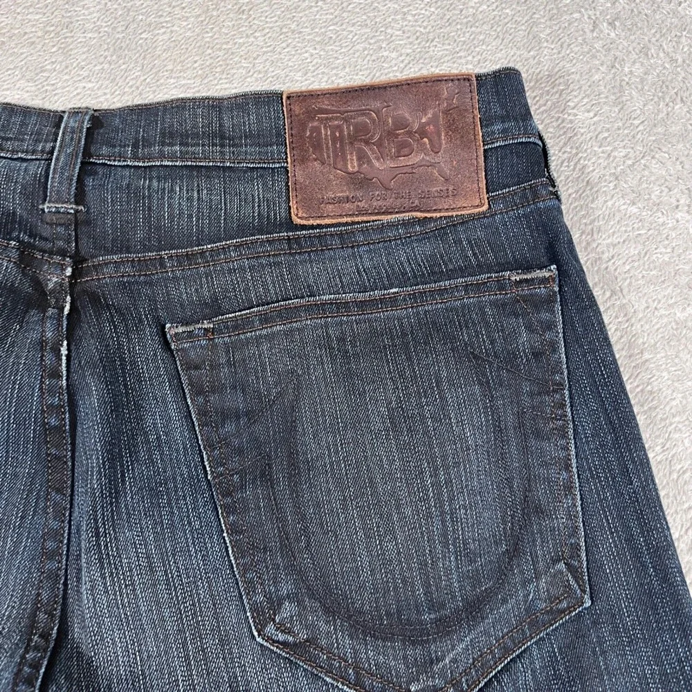 True Religion Rocco Jeans Slim Fit Dark Wash Denim Mens Size 34 (Fits 36x33) USA